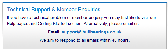 Bullbearings technical support