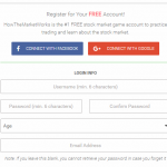 registering on howthemarketworks stock market simulator game